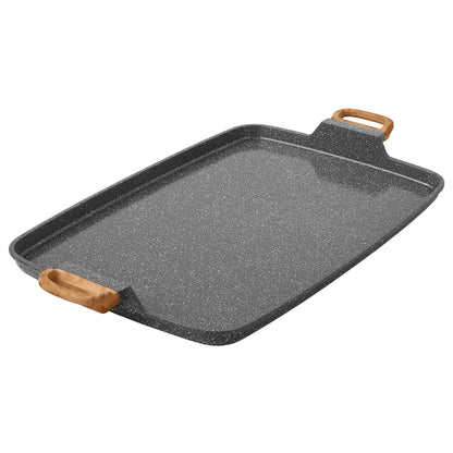 Cast Aluminum Double Griddle for Easy Cooking and Cleaning