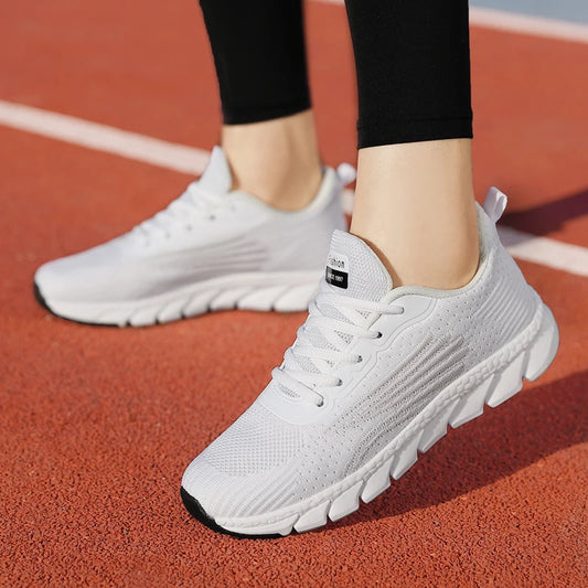 Women's running shoes, lightweight mesh, breathable and comfortable flat soft tennis shoes, blade sports shoes for women