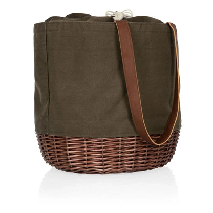 Picnic Multi Canvas and Wicker Basket Tote