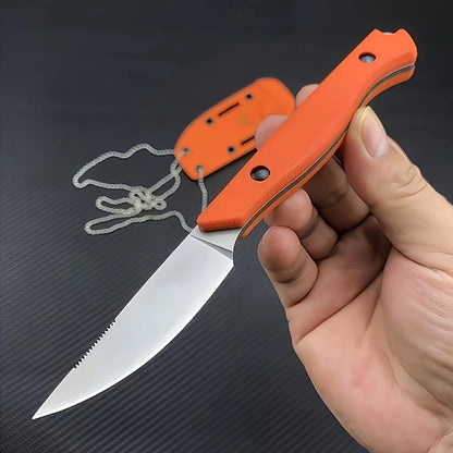 Portable Small Straight Knife Steel Blade Nylon Fiber Handle Outdoor Camping Survival Hunting Knife