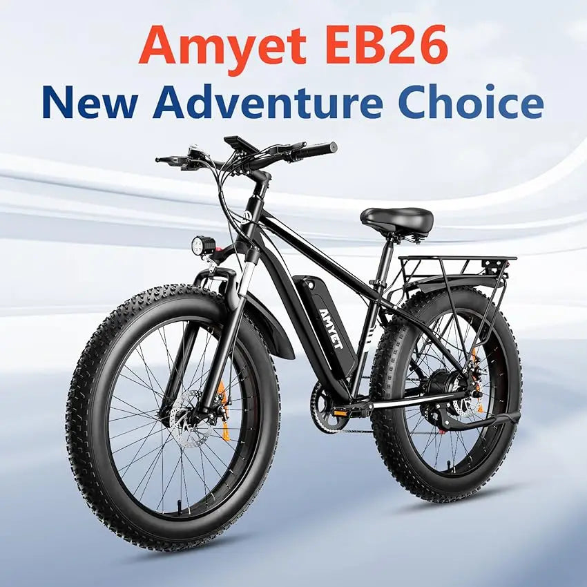 Electric Bike for Adults 1000W 48V 15AH 26" Fat Tire Mountain 31mph Dual Shock Absorber