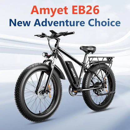 Electric Bike for Adults 1000W 48V 15AH 26" Fat Tire Mountain 31mph Dual Shock Absorber