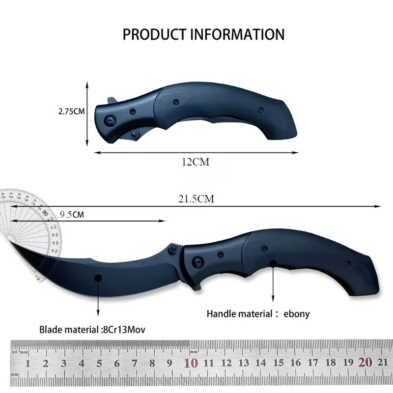 Folding Pocket Knife  Blade Resin/Wooden Handle Camping Outdoor Hunting Tools Knives