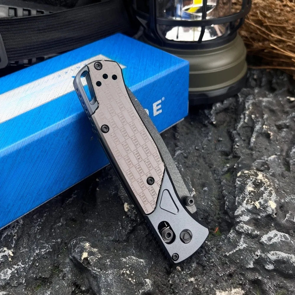 Portable Folding Knife  Steel Blade Aluminum Handle Outdoor Camping hunting