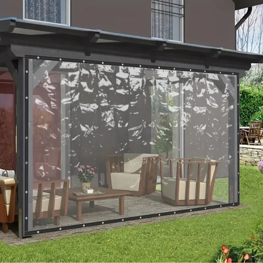 Transparent Waterproof Tarp for Tents, Porches, and Yards