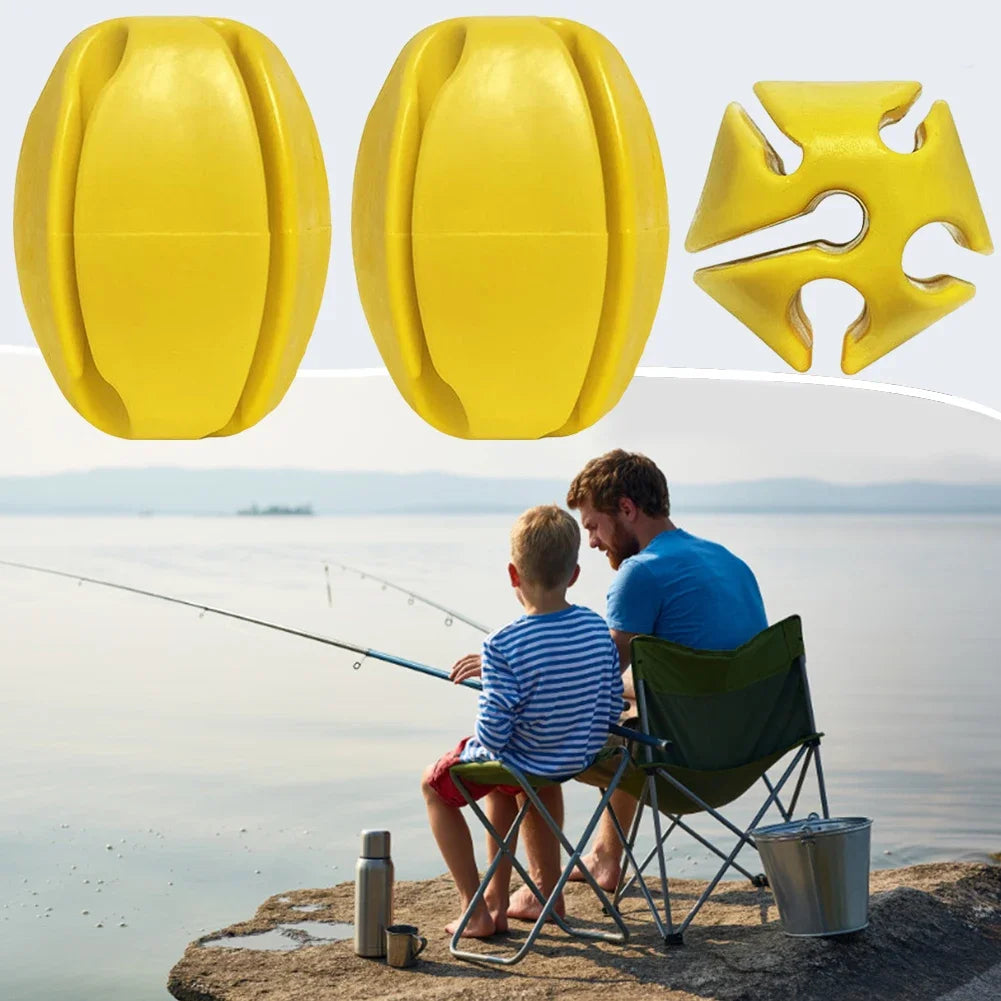 3pcs Silicone Fishing Rod Holder Ball Straps 5 Hole Lightweight Fishing Tackle Ties