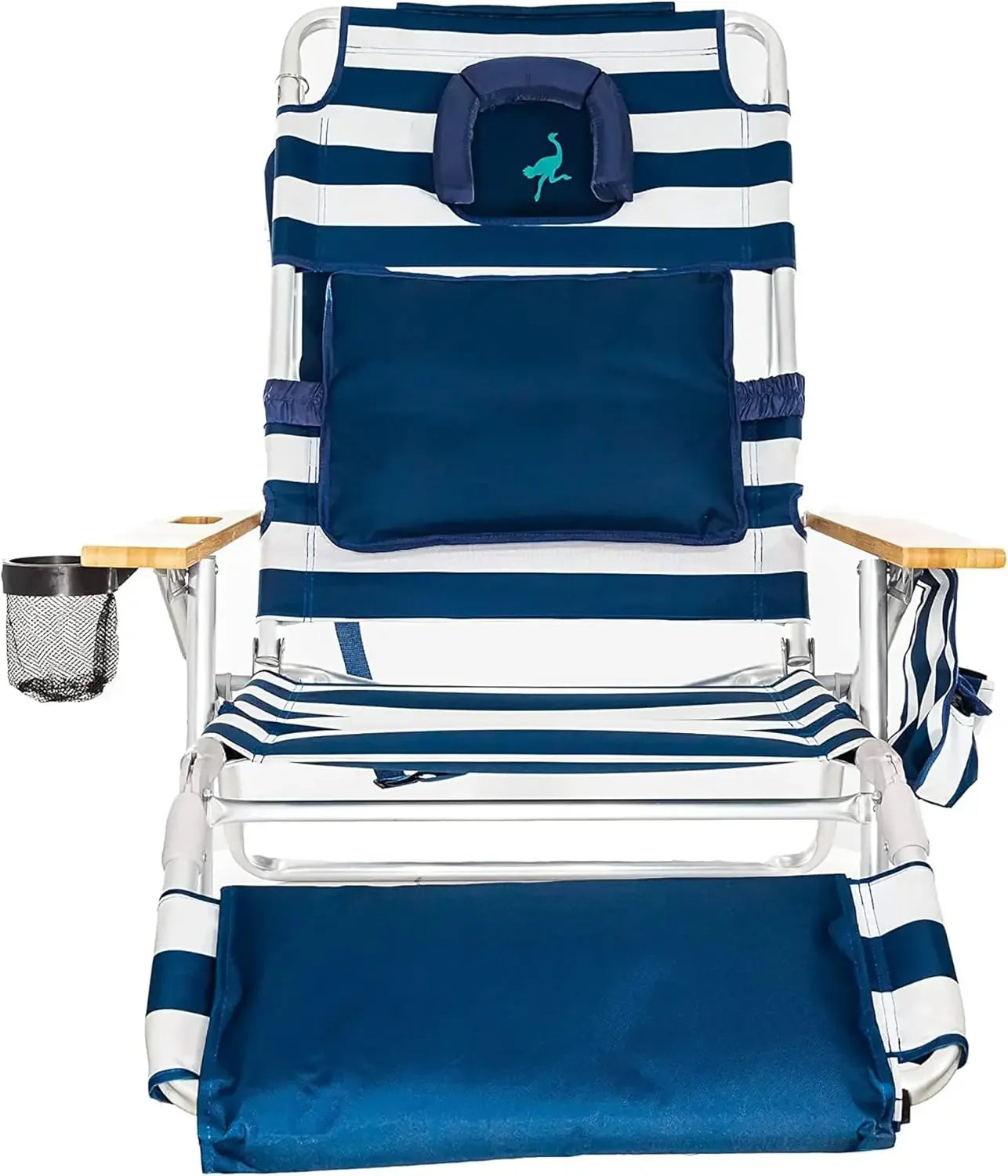 3N1 Lightweight Lawn Beach Reclining Lounge Chair with Footrest,