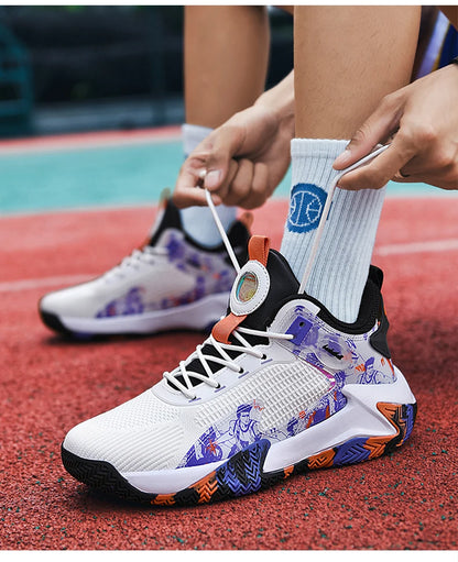 Men's basketball shoes walking and running shoes breathable and comfortable men's sports shoes trendy and fashionable basketball