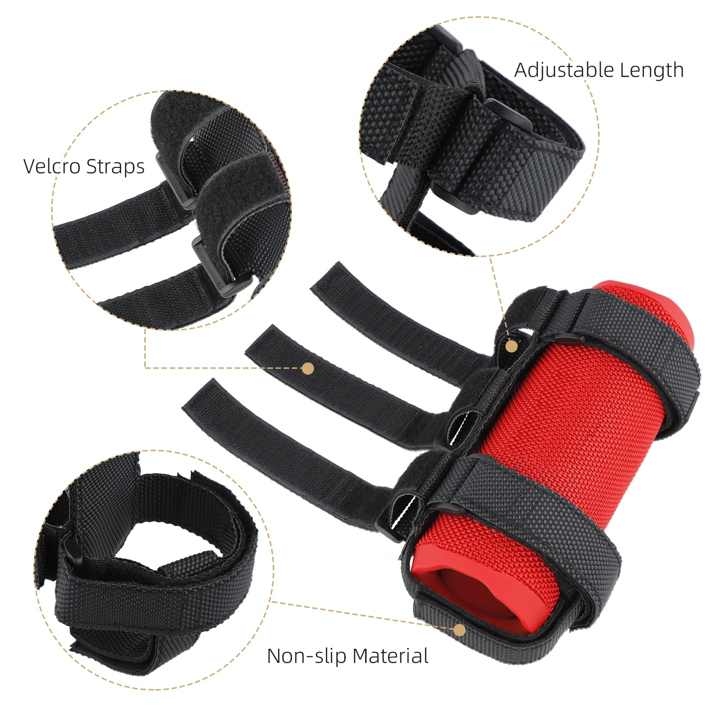 Portable Speaker Mount for Golf Cart Mountain Bike/Motorcycle Bar Rail, Outdoors Bluetooth Speaker Attachment