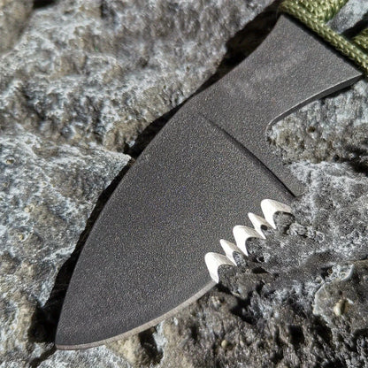 Outdoor Camping Knife - 5.1" Semi-Serrated EDC Blade, Lightweight