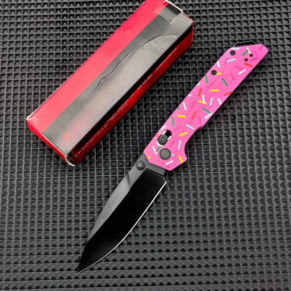 Pocket Knife D2 Steel G10 Handle, Outdoor Camping Survival Rock Climbing Adventure