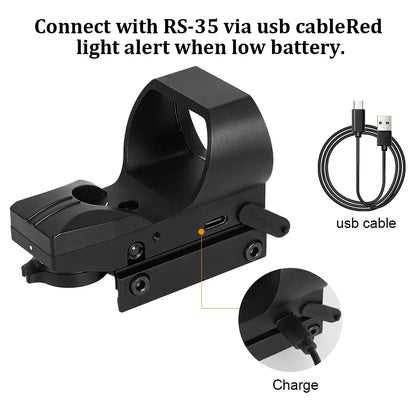 MINI Red Dot Sight Tactical Optics 20mm Rail Compatible Four Points of Change Hunting Riflescope for Glock