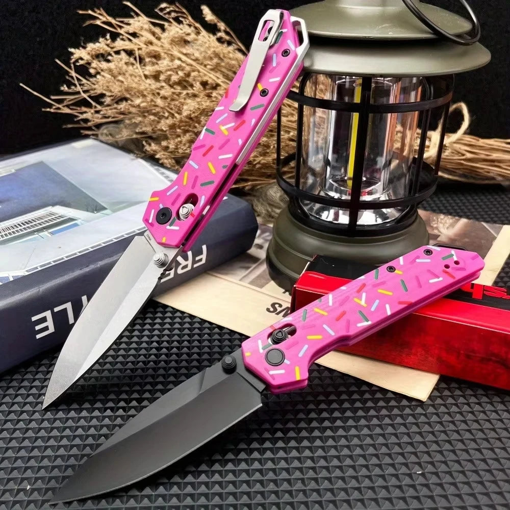 Pocket Knife D2 Steel G10 Handle, Outdoor Camping Survival Rock Climbing Adventure
