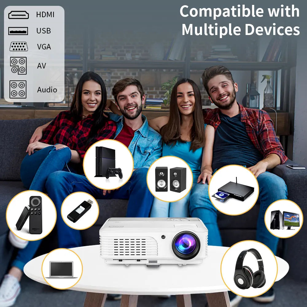 4K 10000 Lumens Android Beamer Projector Outdoors Full HD 1080P 8K Video Dolby Audio Home Theater WiFi Portable Proyector