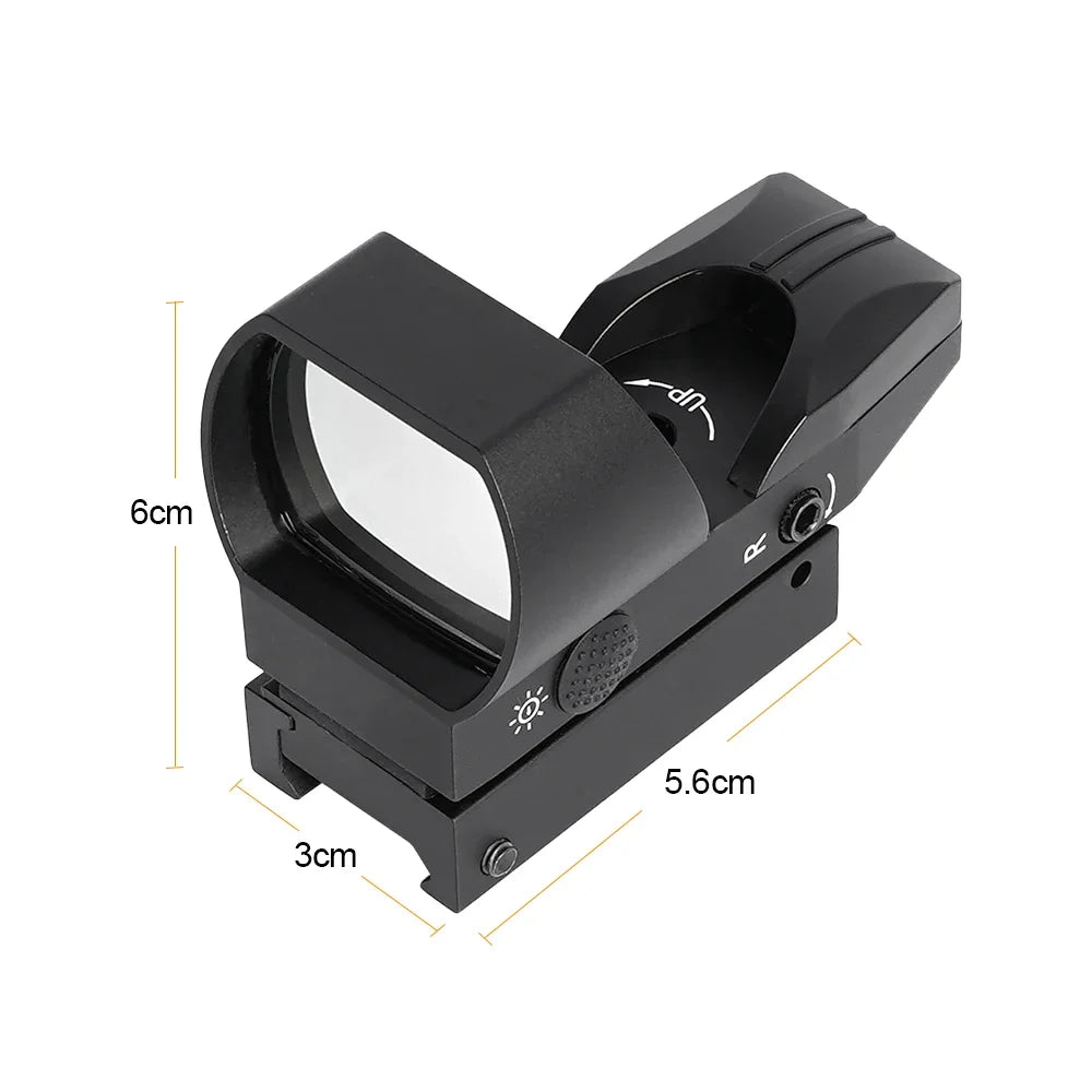 MINI Red Dot Sight Tactical Optics 20mm Rail Compatible Four Points of Change Hunting Riflescope for Glock