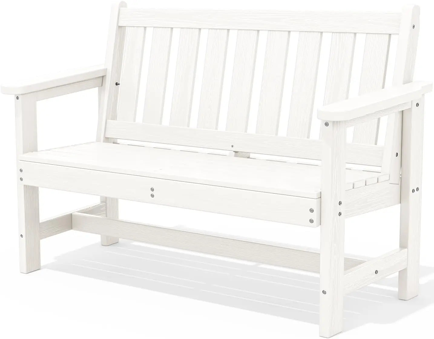 Outdoor Benches Weatherproof, 2-Person with 660 lbs Weight Capacity, Patio