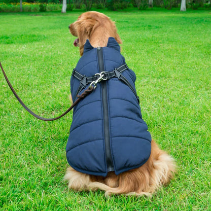 Winter Warm Jacket Waterproof Pet Coat for Small Large Dog Fleece with Harness
