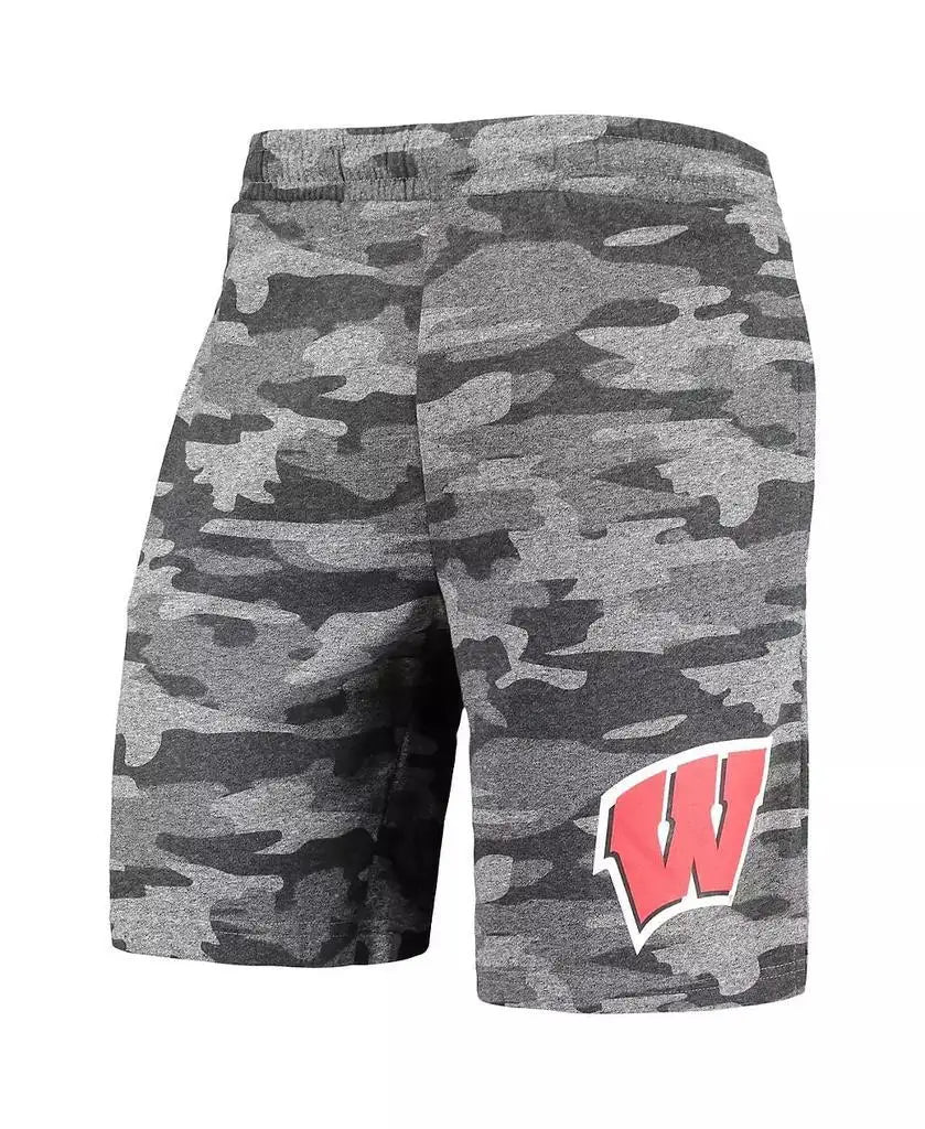 | Men's Charcoal, Gray Wisconsin Badgers Camo Lounge Shorts