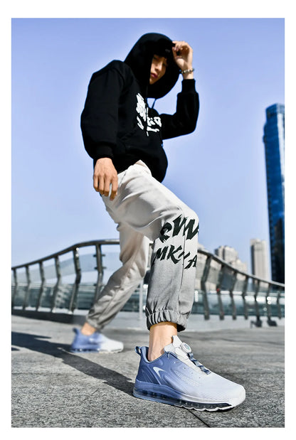 Men's shock-absorbing sports shoes, men's anti slip walking shoes, lightweight and breathable running shoes, sports and fitness