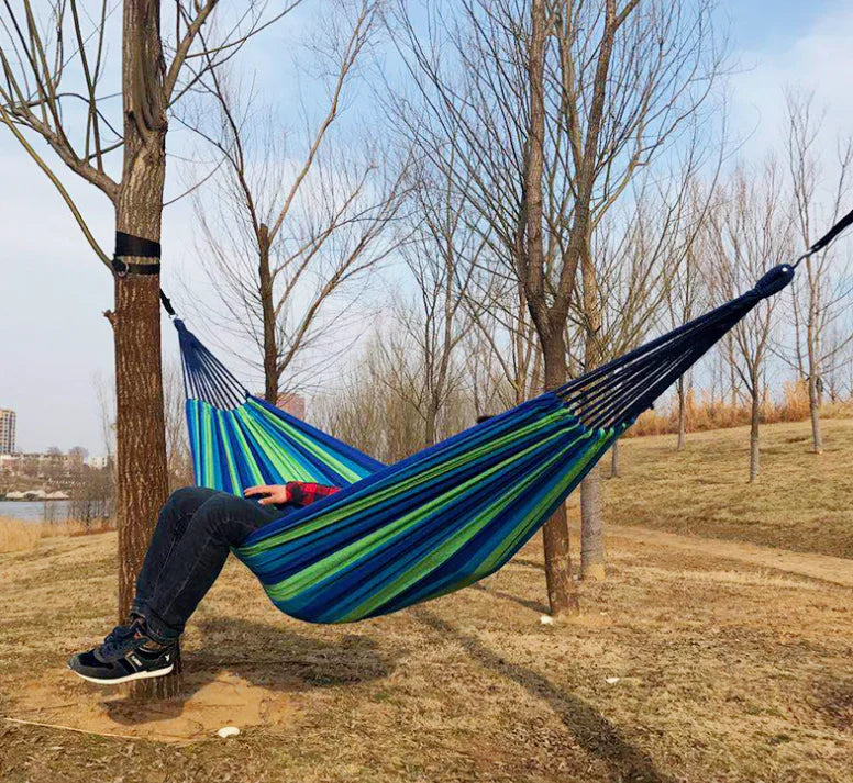 Portable  Hammock  Hanging Sturdy & Comfortable lTree Straps, Up to 440 l