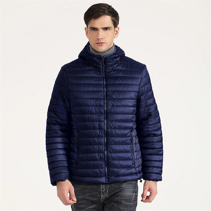 Lightweight Puffer Down Jackets for Men, Warm Parka, Windproof Coat, Casual Outerwear, Autumn and Winter Fashion Jacket