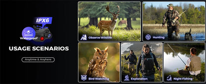 Digital Night Vision Binoculars 1080P Full HD Infrared Hunting Camera 300M 5X Optical For Total Darkness Surveillance