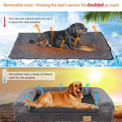 XXXL Large Calming Dog Bed Orthopedic Memory Foam Waterproof Removable Cover