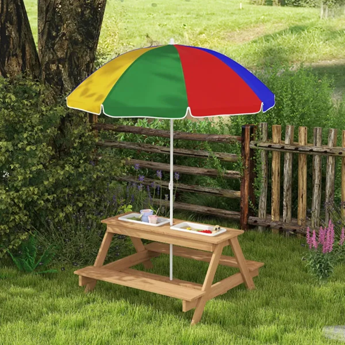 Wooden Outdoor Kids Picnic Table