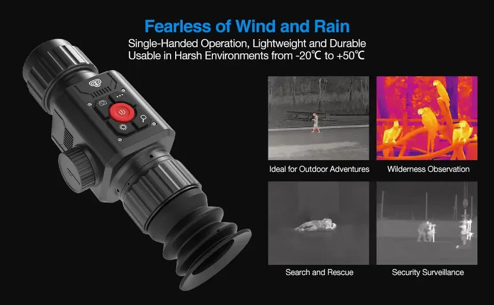 Thermal Imager Infrared Night Vision Aiming for Hunting Outdoor Adjustable Focus Infrared Thermal Camera Scope Riflescope