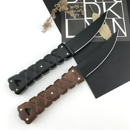 Straight Knife plating titanium craft blade Outdoor tactical hunting Camping Hiking