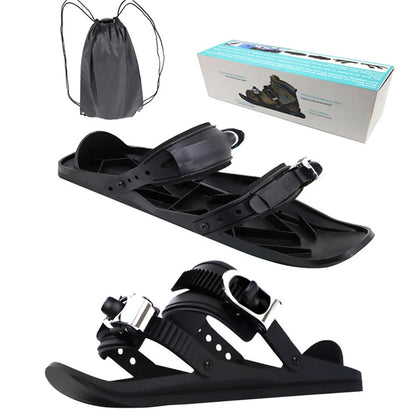 Mini Short Ski Skates Skis Boots Portable Winter Outdoor Sports