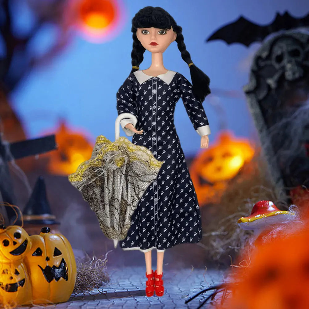 Wednesday Addams Figure Cute Toy Addams Family Doll Model Children's Soothing Toys Birthday Christmas Gifts