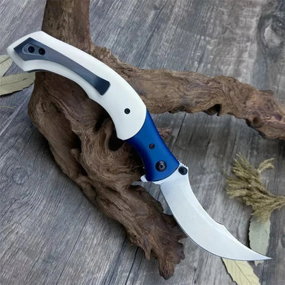 Folding Pocket Knife  Blade Resin/Wooden Handle Camping Outdoor Hunting Tools Knives