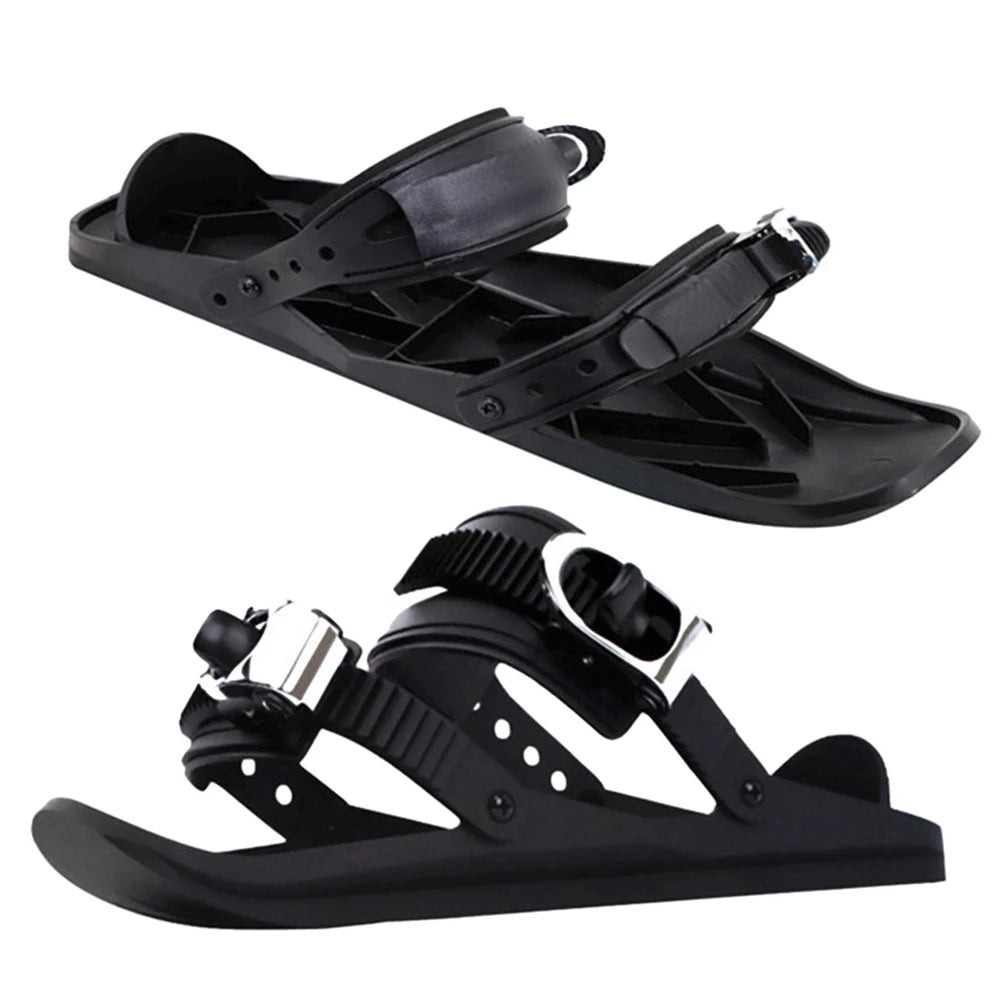 Mini Short Ski Skates Skis Boots Portable Winter Outdoor Sports