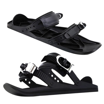 Mini Short Ski Skates Skis Boots Portable Winter Outdoor Sports