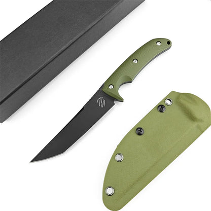 High Hardness Large Straight Knife  Steel Blade Handle Outdoor Camping  Hunting Knife Wilderness Tool