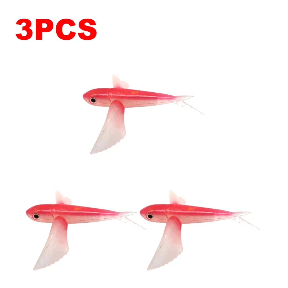 1-10PCS Fishing Lure Bait Soft Bait Tuna Lures Pink Trolling Bird Shaped Teaser For Fishing Tackle