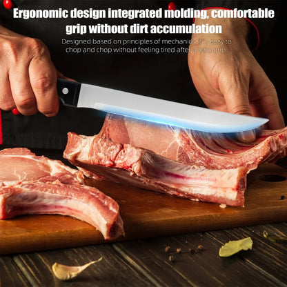 Full 15pcs Chef Knife Set Stainless Steel  with Scissors,Sharpening Rod,Solid Wood Holder Cooking Tool