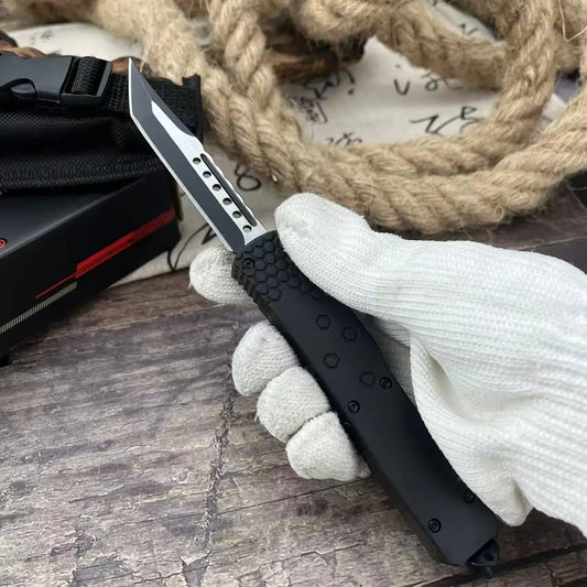 Hunting Pocket Knife 440C Blade Zinc Alloy Handle Utility Outdoor Knives