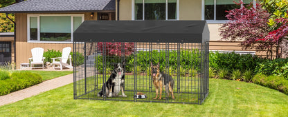 Heavy Duty Large Dog Kennel  Welded Metal Playpen  with Roof