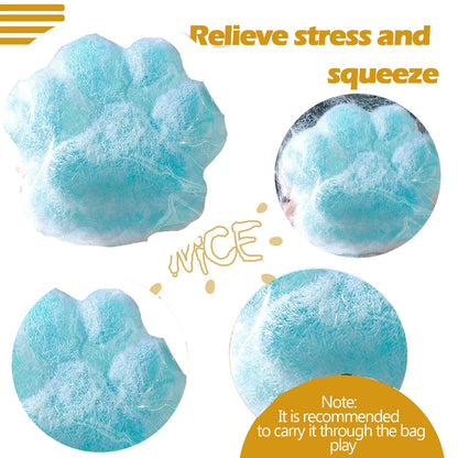 Jelly Glitter Cat Paw Stress Relief Decompression Toy Slow Rebound Pinch New Fidget Toy For Kids Adult Christmas Gifts