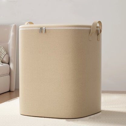 110/140L Clothes Storage Bag Foldable, with Zipper and Reinforced Handles for Clothing Comforter Blanket Bedding