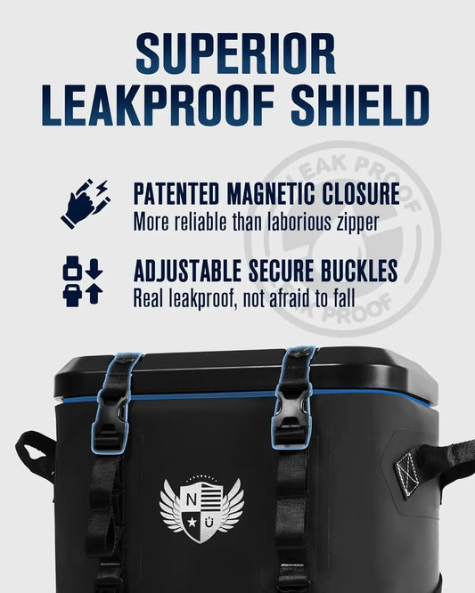 Magnetic Backpack Cooler 30 Can, Leakproof Insulated Soft Cooler Bag