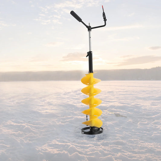 Cordless Nylon Ice Drill Double Spiral Fan/X Blades Three-layer Winter Fishing Drill