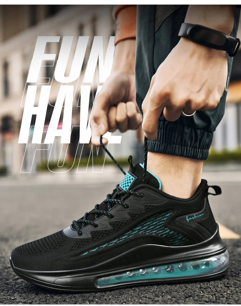 Men's air running shoes, tennis walking shoes, breathable and non slip running shoes