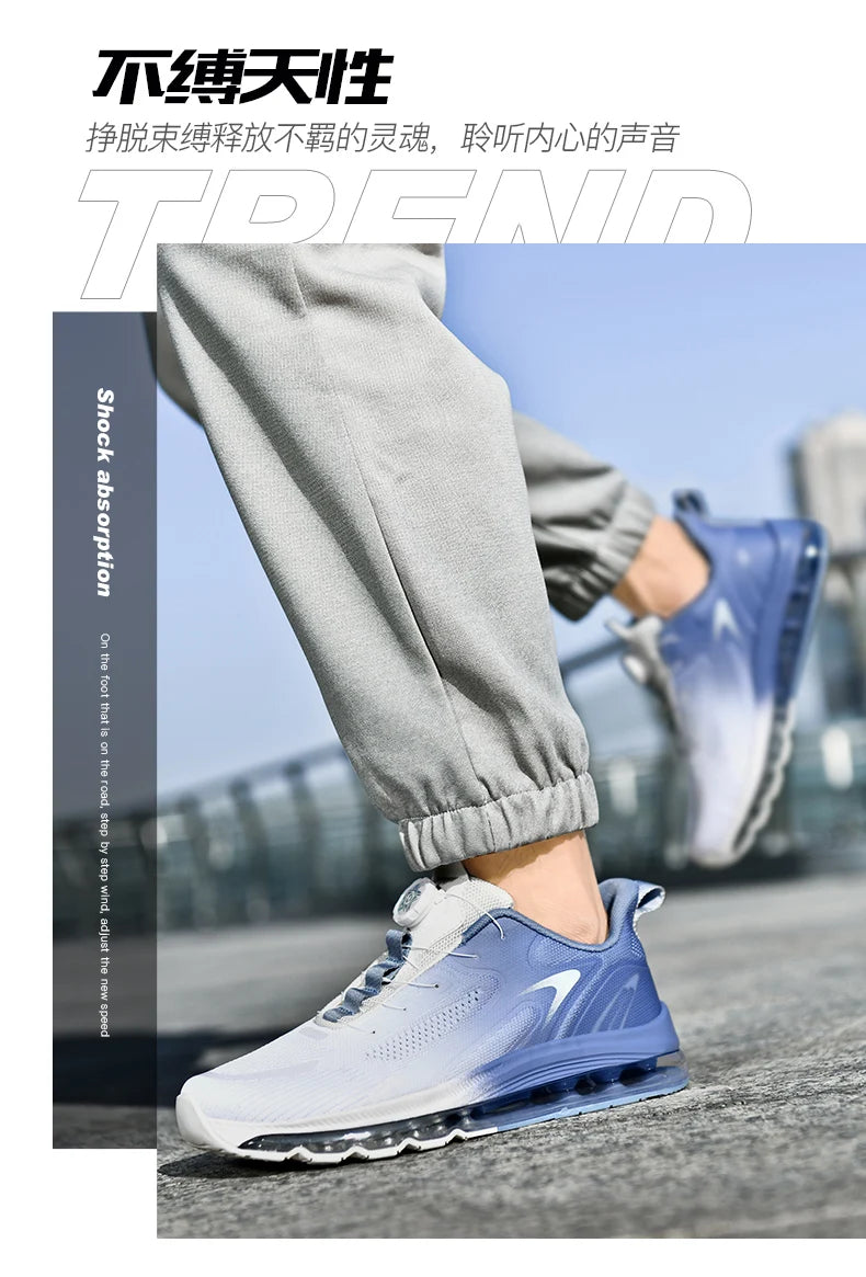 Men's shock-absorbing sports shoes, men's anti slip walking shoes, lightweight and breathable running shoes, sports and fitness