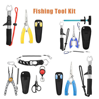Outdoor Fishing Kit with Multi-tool Pliers, Fish Lip , and Durable Sheath for Anglers