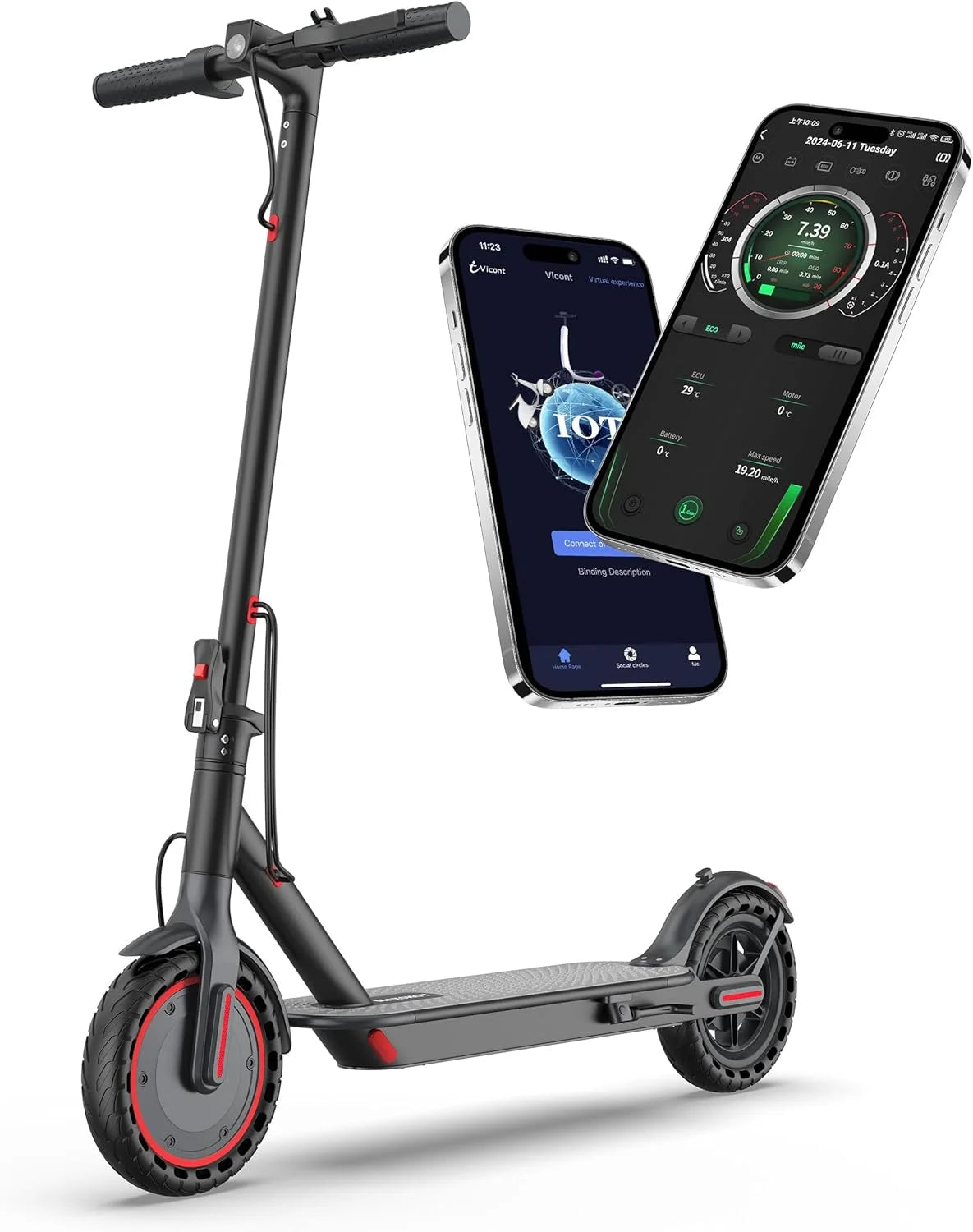 Electric Scooter 350W 25KM/H APP Smart Control  8.5inch tire Folding Electric Scooter 20KM Max Range for Adult