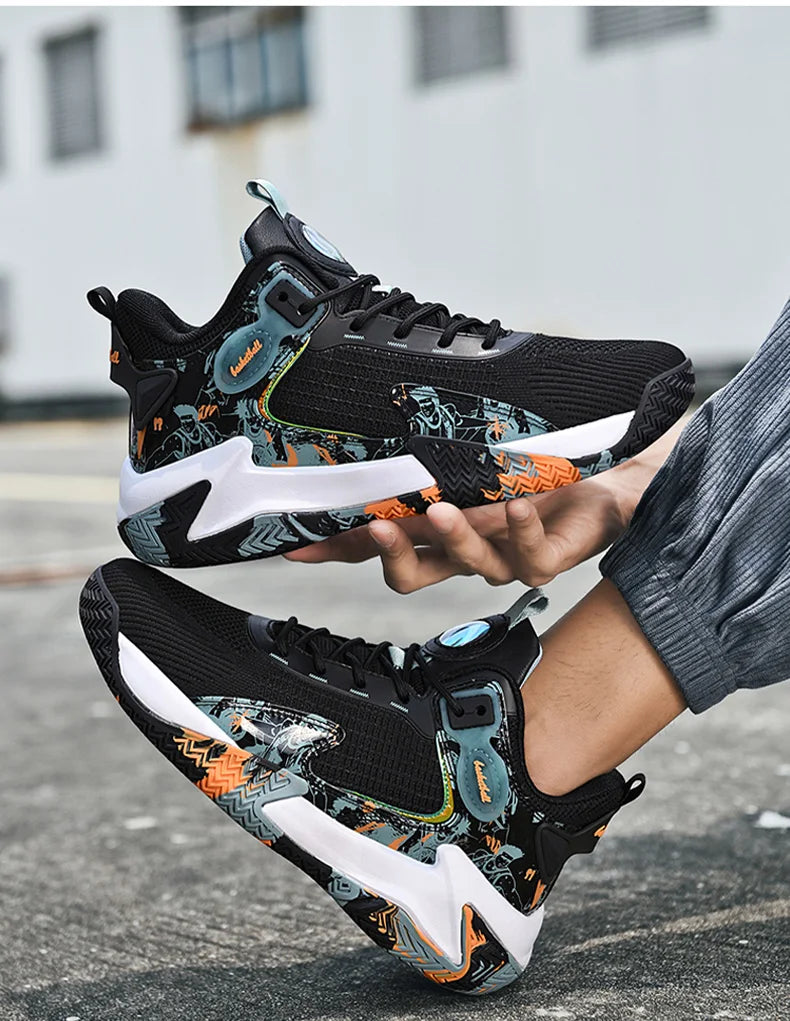 Men's basketball shoes walking and running shoes breathable and comfortable men's sports shoes trendy and fashionable basketball