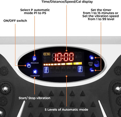 ,Fitness Vibration Board for Home ,Full Body Exercise Machine, Fat Burning &Muscle Building, Body Shaper